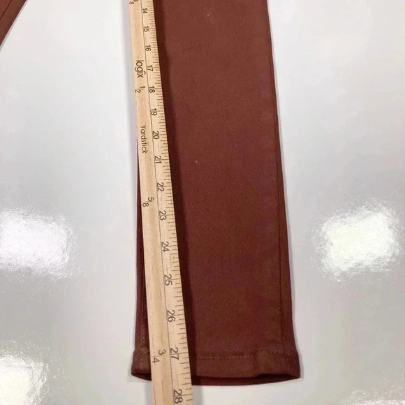 Joes Jeans High rise Skinny NWT Saddleback Coated Burnt Orange Pants Size 24 - Picture 6 of 12